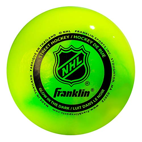 Street Hockey Ball - Official Size Low Bounce Glow in the Dark