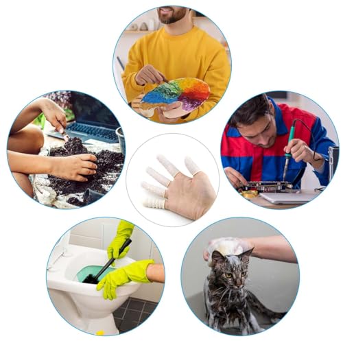 100 Pcs Disposable Latex Finger Cots - Anti-Static Protective Covers