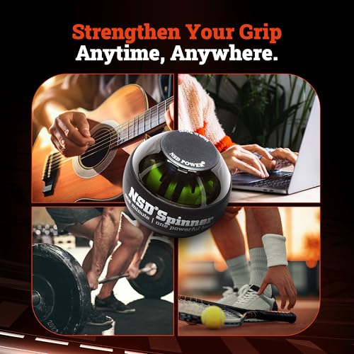 Thumb-Wind Gyro Ball - Up to 18,000 RPM Hand Strengthener