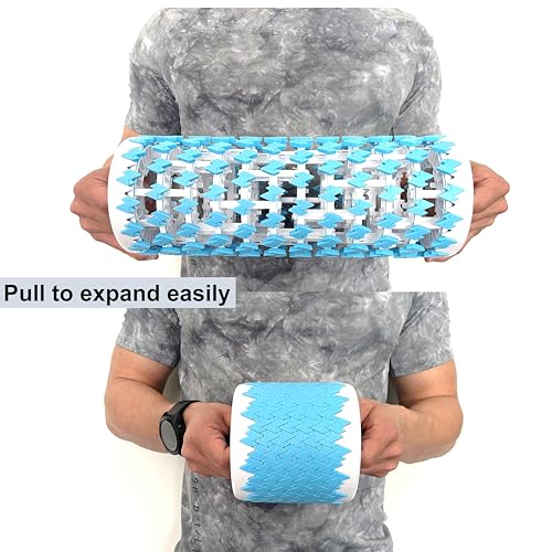 Fitster Blue Collapsible Foam Roller – 13 Inch Portable Exercise & Recovery Tool