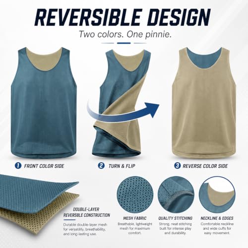 Reversible Training Vests for Soccer and Basketball | Adult & Youth