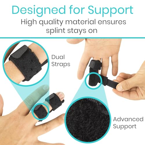 Universal Finger Splint 2 Pack - Support for Injuries & Arthritis