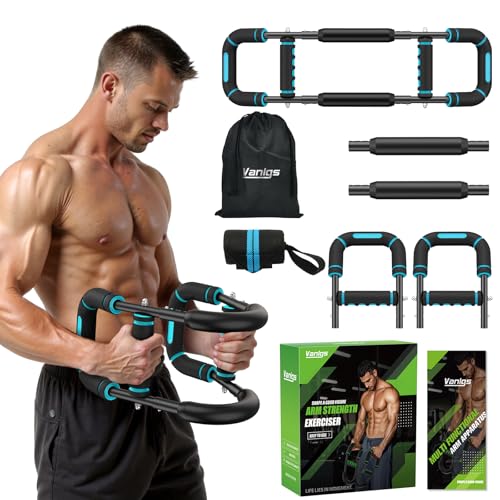 Adjustable Twister Arm Trainer for Men - 5-Level Resistance (40-130lb) - Blue