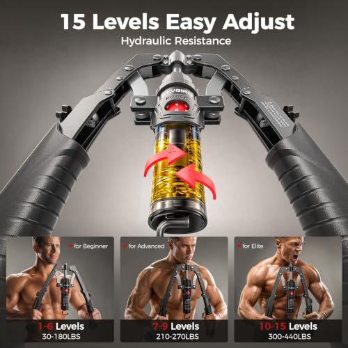 Adjustable Chest Trainer - 3-in-1 Arm Exerciser & Ab Roller - Black