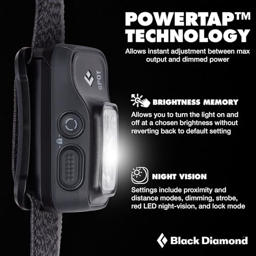 400 Lumen Headlamp - Dimmable, Waterproof, BD Graphite