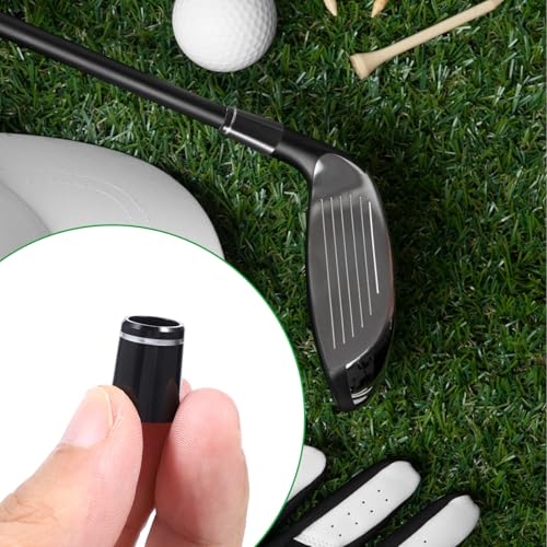 Golf Ferrules - 12 Pcs Black 0.335 Inch Tip with Silver Ring