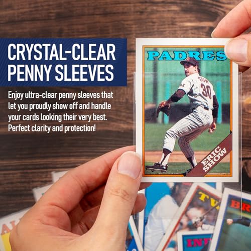 Premium Penny Sleeves for Trading Cards - 100 Count, 75PT