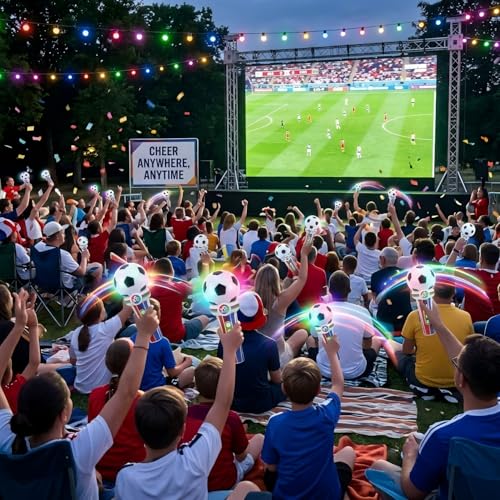Handheld Soccer Fan Cheer Microphone Toy with LED Lights