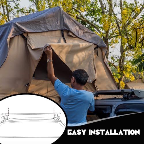 Rooftop Tent Mounting Hardware Set - 28 Pcs Black Installation Kit