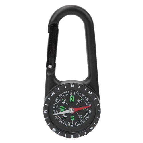 Kuuleyn Carabiner Clip On Compass - Mini Zinc Alloy Portable Carabiner Compass with Graduated Ring for Outdoor Hiking & Camping Navigation