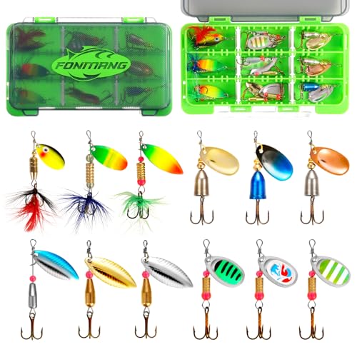 Fishing Spinner Lures Set for Freshwater & Saltwater Fishing