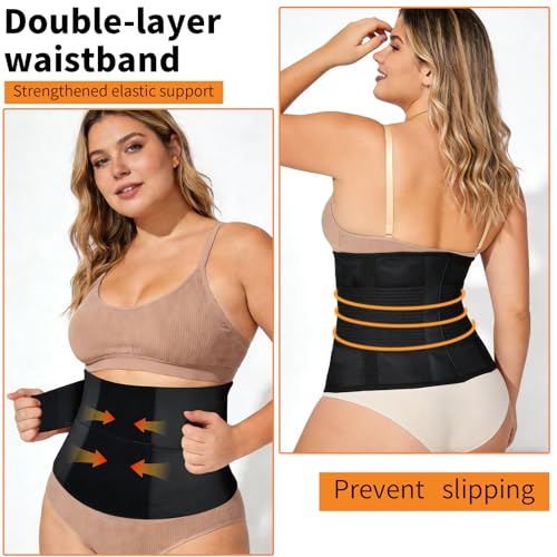 AMZBOSS Medium Postpartum Waist Trainer for Women Belly Band Tummy Control