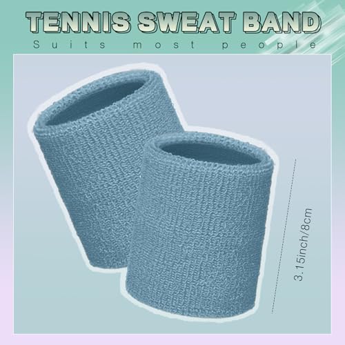 Wrist Sweatbands - 8 Pack Neon Cotton Sports Bands - Morandi Color