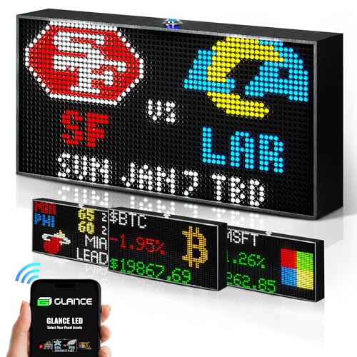 Customizable LED Sports Ticker Display - 8" x 4"