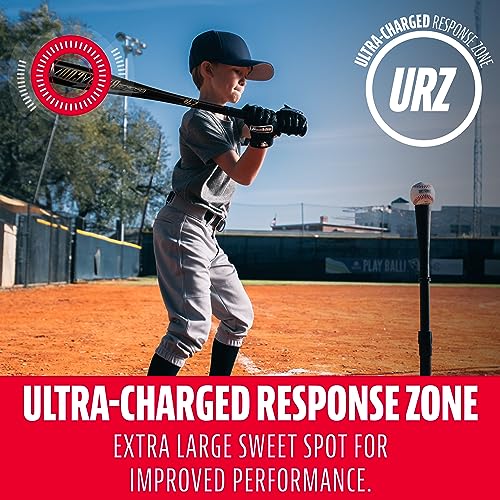 Franklin Sports Kids Venom Aluminum Tee Ball Bat - Black, 24 Inch, 13 Oz, 2 5/8" Barrel