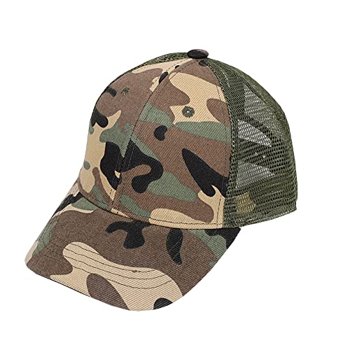 Camouflage Baseball Cap for Children - Adjustable 54cm - Green