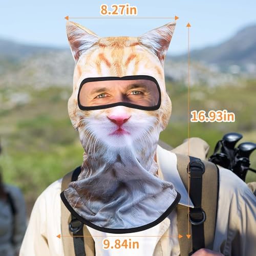 3D Cat Ear Balaclava Ski Mask - Windproof Thermal Face Mask for Outdoor Sports