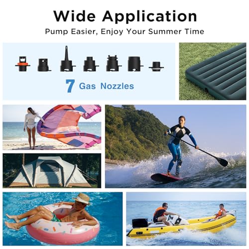 Electric Paddle Board Pump 20PSI - Portable Dual-Stage Air Pump