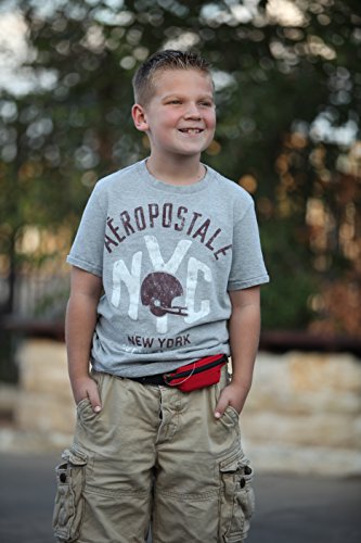 Kids Pocket Belt - Expandable, Adjustable, No Bounce - Black with Black Zipper