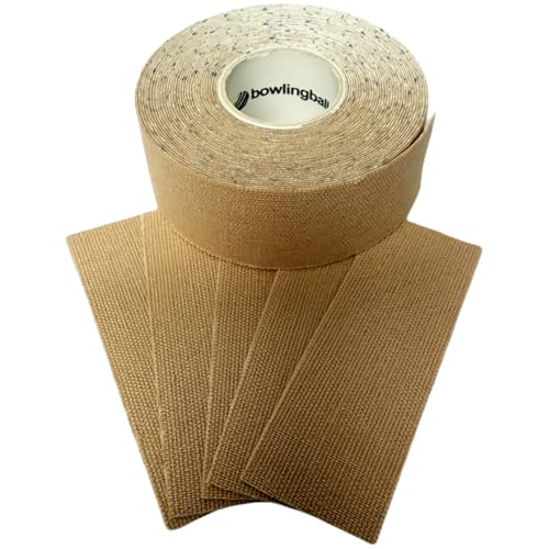 Beige Bowling Finger Tape Roll - 1" x 16.4' for Skin Protection