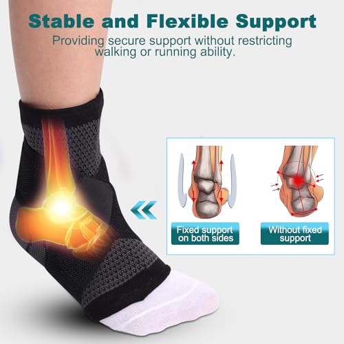 Ankle Brace with Support Strap for Plantar Fasciitis & Recovery - XXL