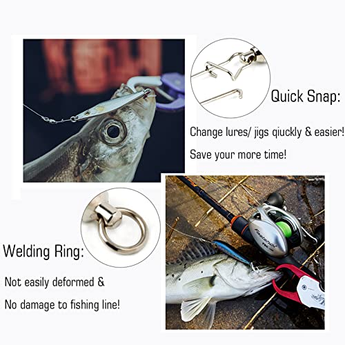 Duo Lock Snap Fishing Swivels - Stainless Steel, Size 0+0 (26.4lb), 25 pcs