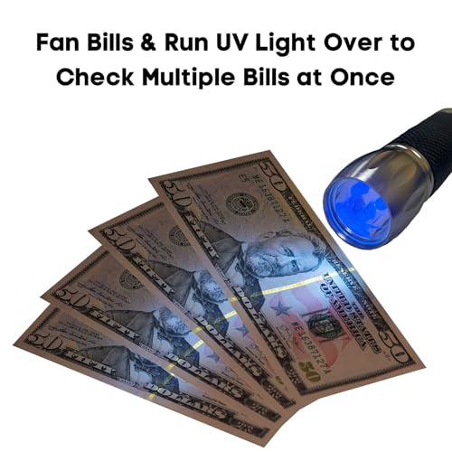 Dri Mark UV Pro Proprietary UV Flashlight Document Fraud & International Counterfeit Money Detection - Detects Pet Urine, Stains & Cleanliness - Loss & Fraud Protection - Batteries Included