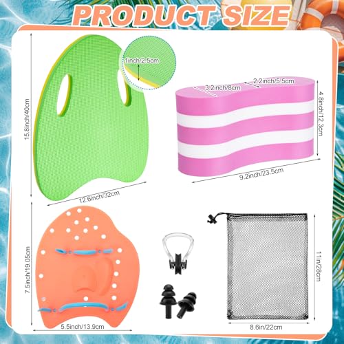 LaRandom 1 Set Swim Training Kit: Paddles, Kickboard, Pull Buoy, Nose Clip & Ear Plugs
