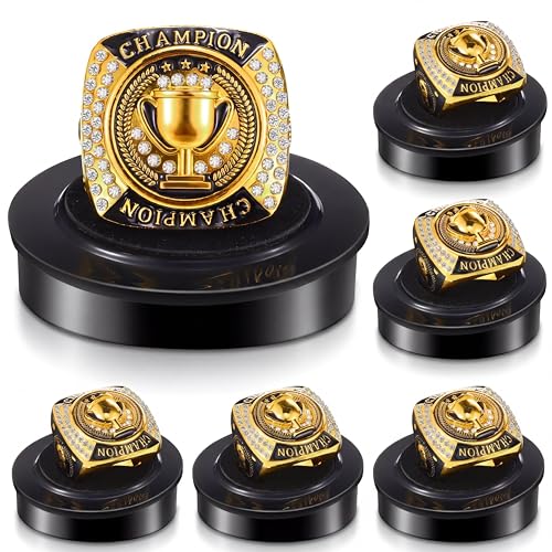 Champion Trophy Ring with Neck Chain & Display Stand - Gold