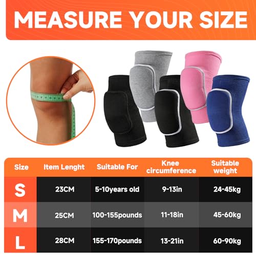 Volleyball Knee Pads - Soft, Breathable Protection for Adults & Kids - Black, Large