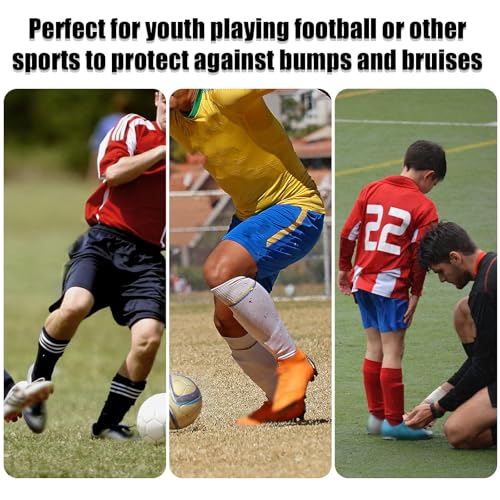 Miniature Soccer Shin Guards - PBT & EVA, 10x6cm - White & Black