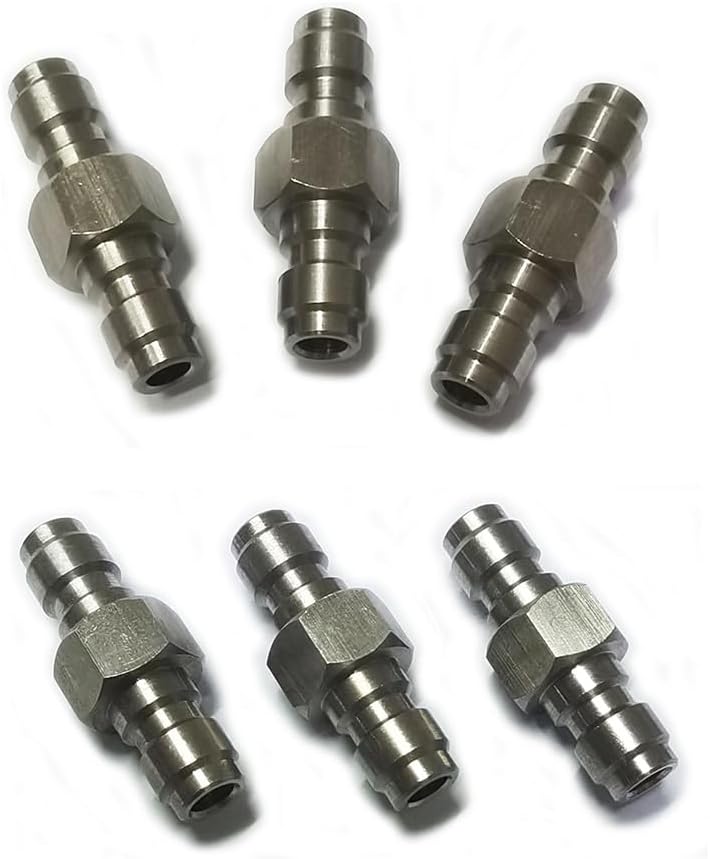 Skiennix Air Compressor Quick Disconnect Plug Coupler - 8mm Male Adapter Fittings for High Pressure PCP & Paintball