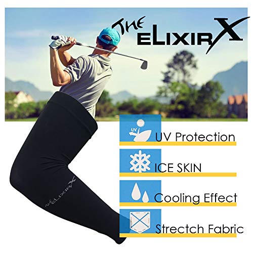 Neon Green UV Sun Protection Compression Arm Sleeves - The Elixir X