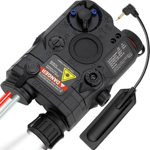 Airsoft PEQ-15 Laser and Light Combo - Black with Pressure Switch