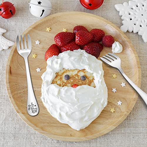 Stainless Steel Toddler Fork Set - 6 Cute Animal Utensils