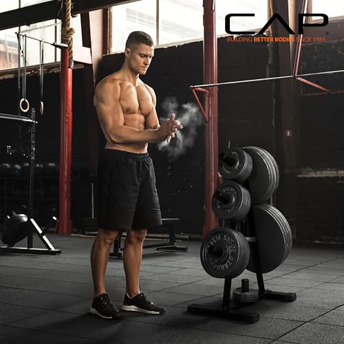 Olympic Plate Tree Rack - 7-Post Heavy-Duty Storage for Home Gym