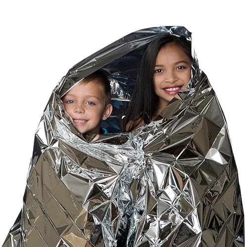Emergency Thermal Mylar Blanket - Silver (6 Pack) - Survival Gear