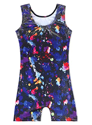 Girls Gymnastics Leotard - Shiny Mermaid Unicorn, 7-8 Years