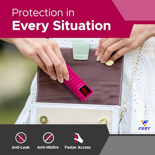 Hardshell Pepper Spray - 12ft Range, Max Strength, UV Dye, Anti-Leak