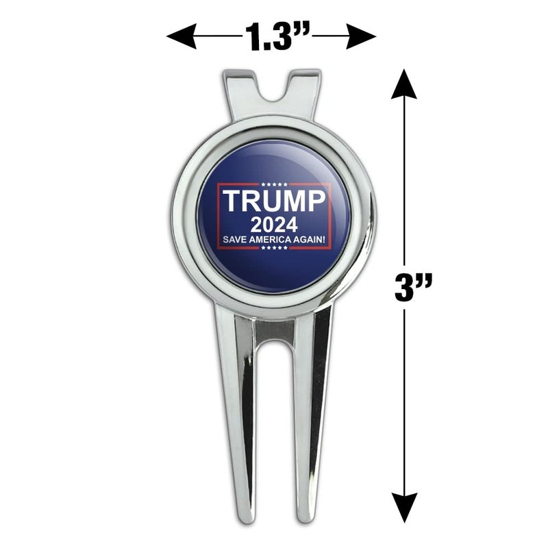 GRAPHICS & MORE Trump 2024 Golf Divot Repair Tool and Ball Marker