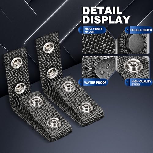 9 PCS Belt Keepers for Duty Belt, 2"-2.25", Nylon Black