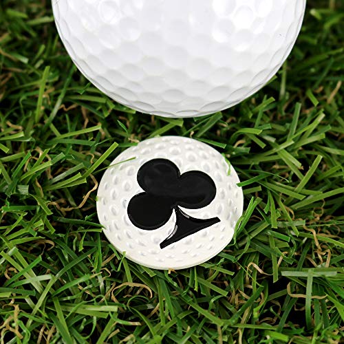 Golf Ball Markers - Assorted Soft Enamel Design, 24.4mm, 5 Pcs - Poker