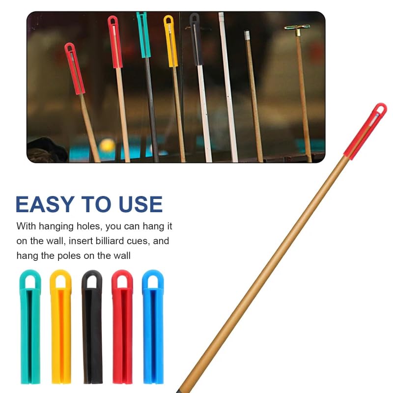 5 Pack Pool Cue Hangers - Durable Storage Organizer for Billiards