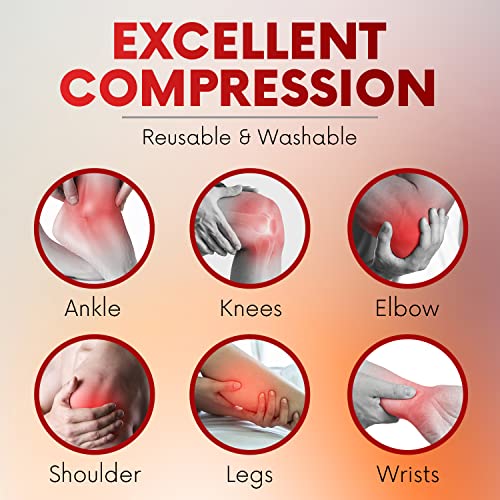 Healqu Premium Elastic Bandage 3 Inch Self-Closure Compression Wrap Box of 10