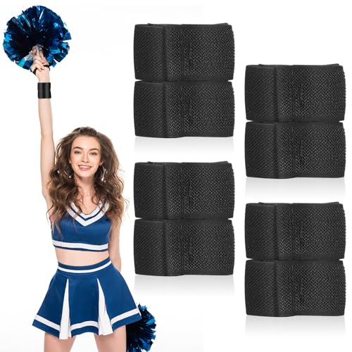 4 Pack Black Wrist Brace for Cheerleading and Tumbling - Adjustable Support (ShinyRelief)