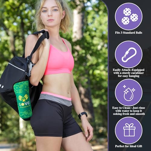 3 Pack Pickleball Ball Holder Bags Portable Storage for Court Play