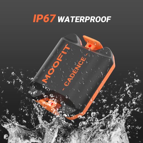 Cadence Sensor - Bluetooth & ANT+ RPM Cycling Sensor, IP67 Waterproof, Orange