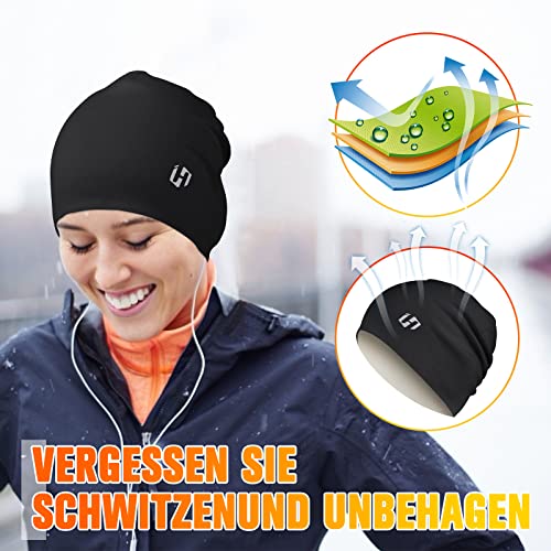 Thermal Running Hat - Unisex Skull Cap Beanie for Cycling
