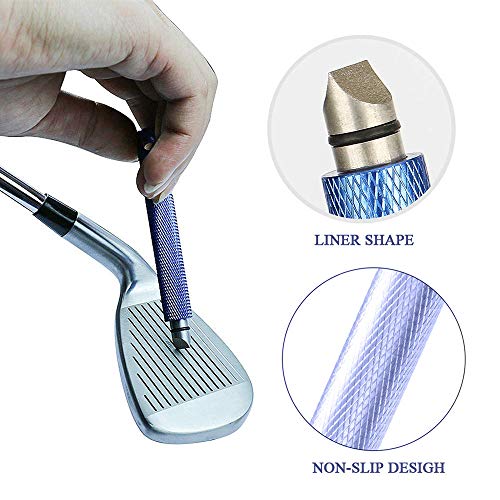 Gzingen Golf Club Groove Sharpener & Retractable Brush Kit - Blue