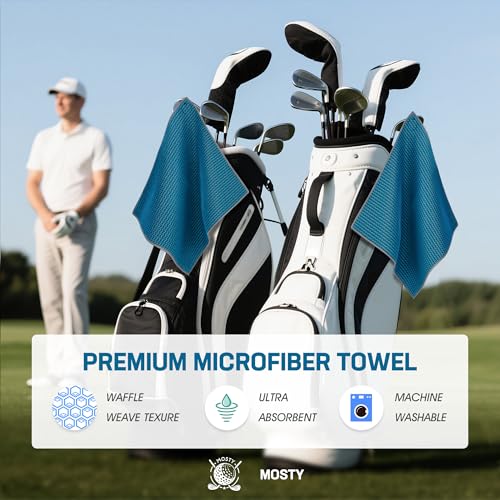 Magnetic Golf Towel - Ultra-Absorbent Microfiber, Green